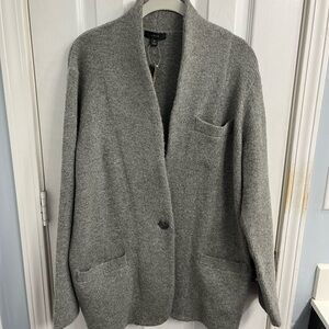 J. Crew Cocoon Sweater Blazer NWT Heather Grey Mens Medium BA551